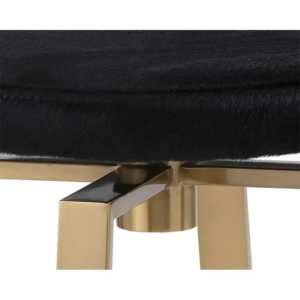 Hendrix Leather Swivel Counter Stool - LOOMLAN - SUNPAN - Counter Stools