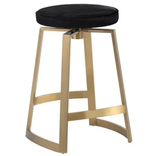 Hendrix Leather Swivel Counter Stool - LOOMLAN - SUNPAN - Counter Stools