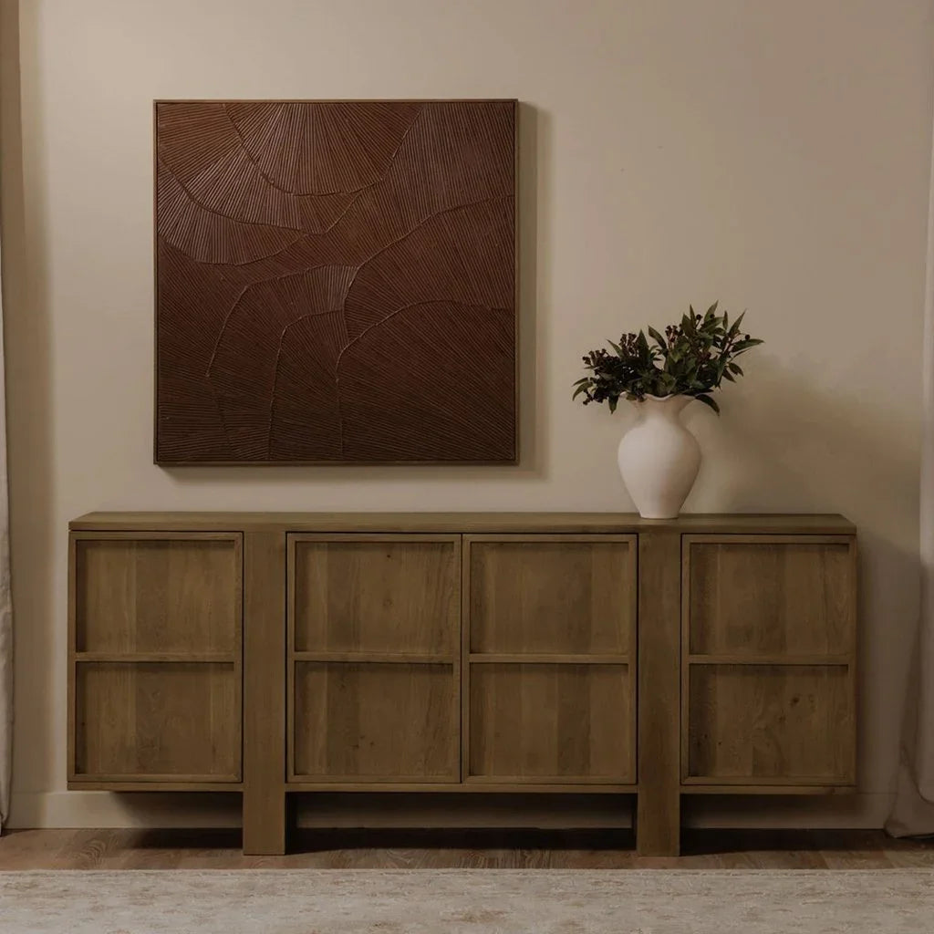 Henley Brown Solid Oak Ample Storage Sideboard - LOOMLAN - Moe's Home - Sideboards