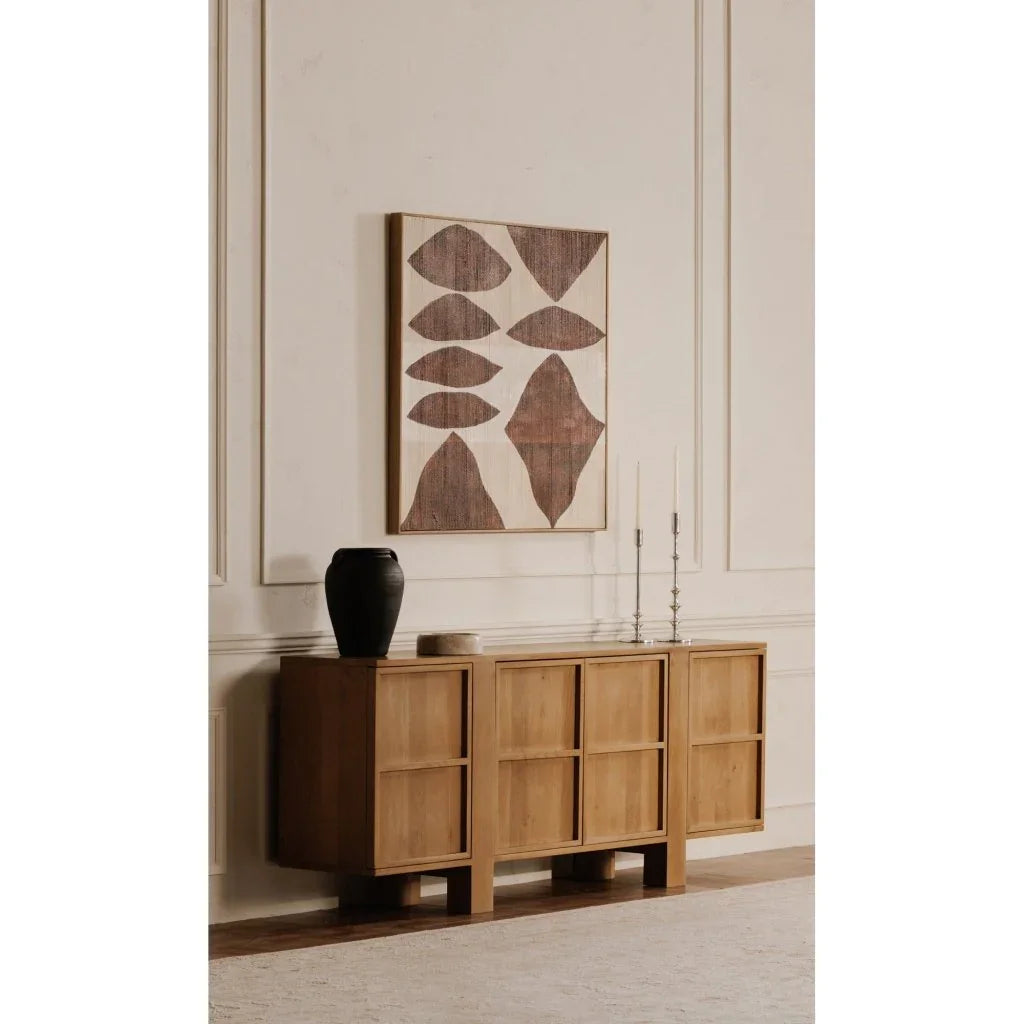 Henley Brown Solid Oak Ample Storage Sideboard - LOOMLAN - Moe's Home - Sideboards
