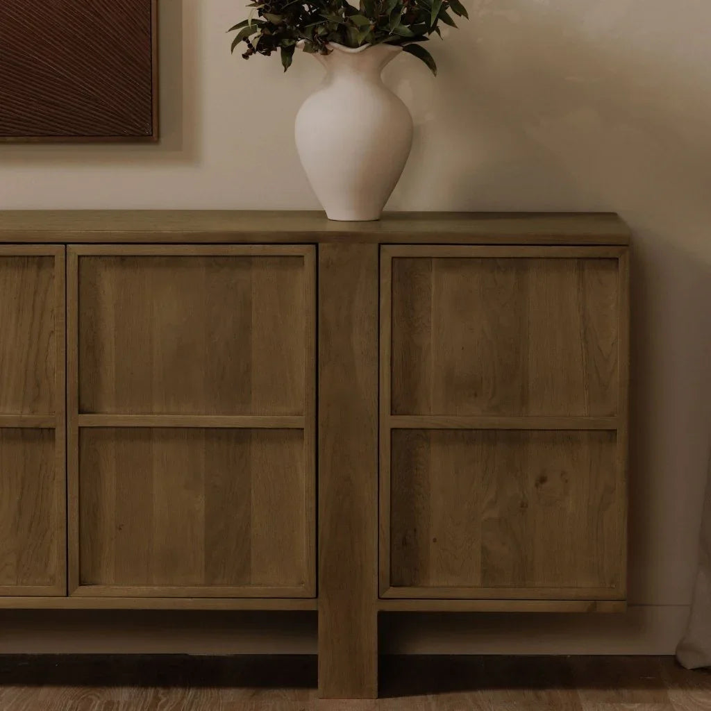 Henley Brown Solid Oak Ample Storage Sideboard - LOOMLAN - Moe's Home - Sideboards