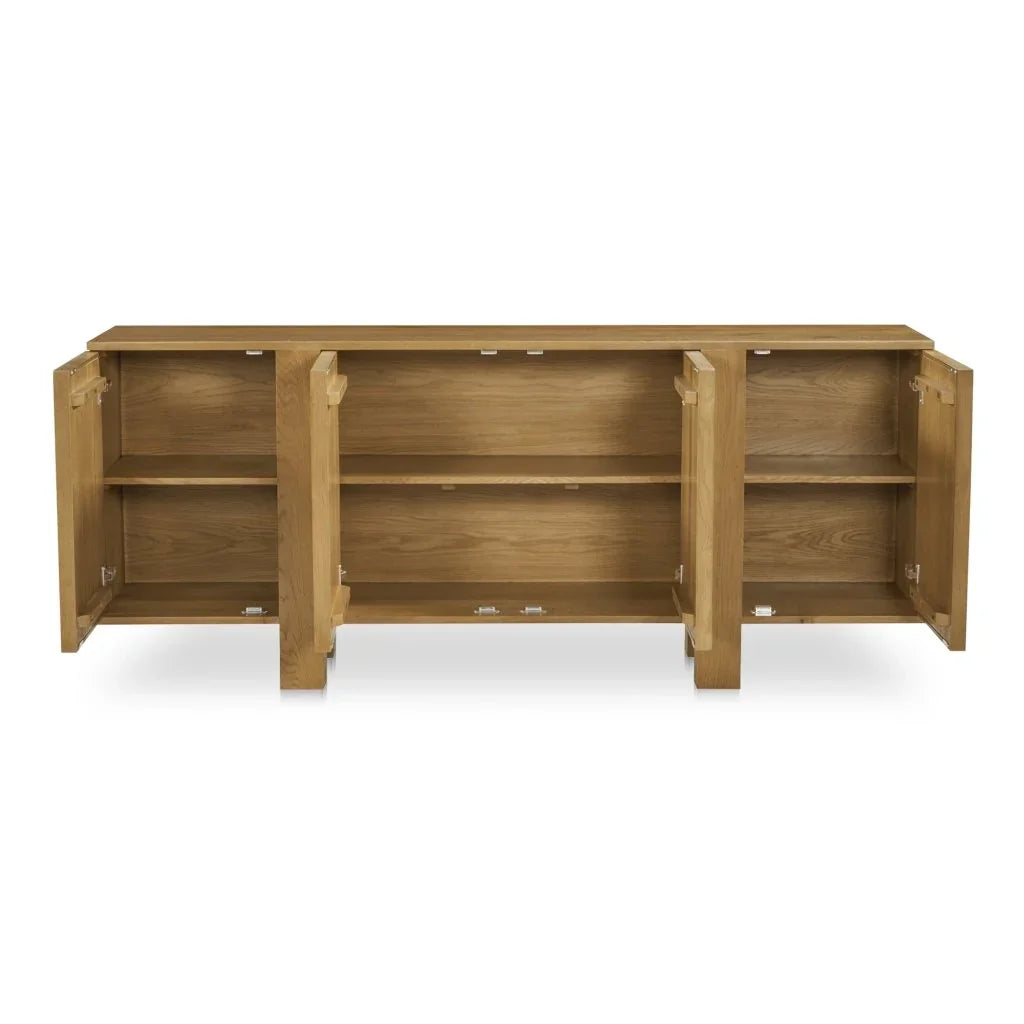 Henley Brown Solid Oak Ample Storage Sideboard - LOOMLAN - Moe's Home - Sideboards