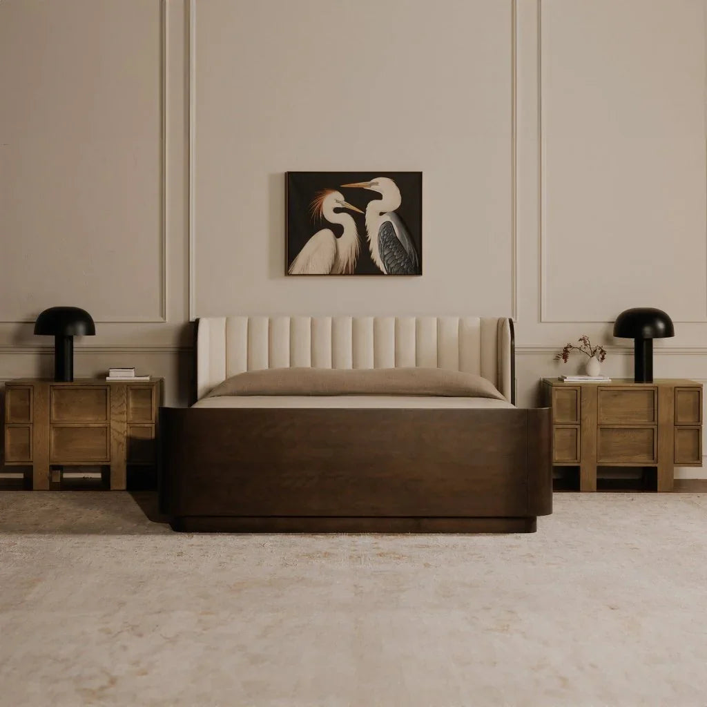 Henley Brown Solid Oak Drawer Nightstand - LOOMLAN - Moe's Home - Nightstands