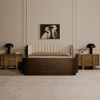 Henley Brown Solid Oak Drawer Nightstand - LOOMLAN - Moe's Home - Nightstands