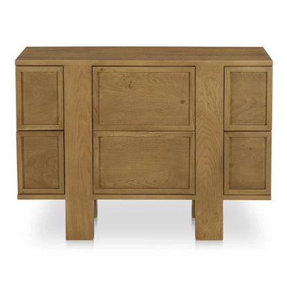 Henley Brown Solid Oak Drawer Nightstand - LOOMLAN - Moe's Home - Nightstands
