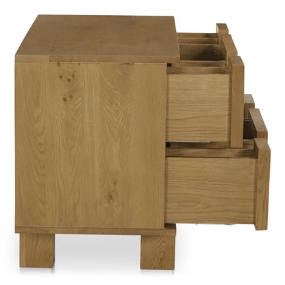 Henley Brown Solid Oak Drawer Nightstand - LOOMLAN - Moe's Home - Nightstands