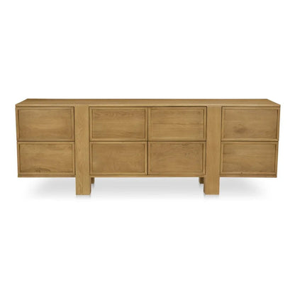Henley Brown Solid Oak Eight Drawer Dresser - LOOMLAN - Moe's Home - Dressers