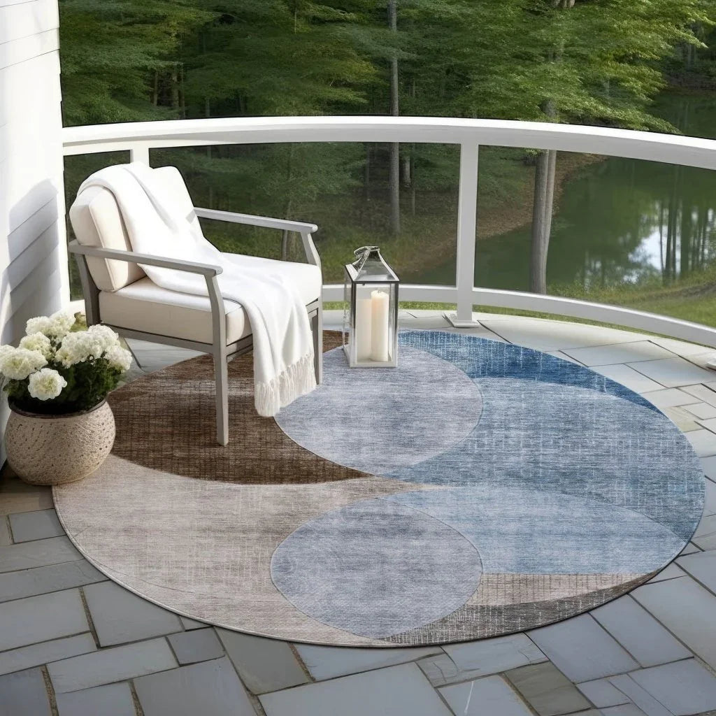 Henry Denim Washable Indoor - Outdoor Rug - LOOMLAN - LOOMLAN Rugs - Outdoor Rugs