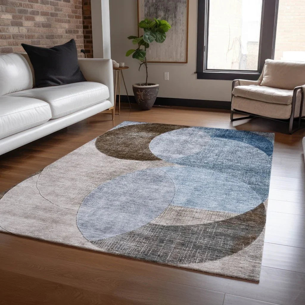 Henry Denim Washable Indoor - Outdoor Rug - LOOMLAN - LOOMLAN Rugs - Outdoor Rugs