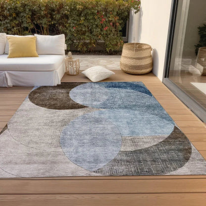 Henry Denim Washable Indoor - Outdoor Rug - LOOMLAN - LOOMLAN Rugs - Outdoor Rugs