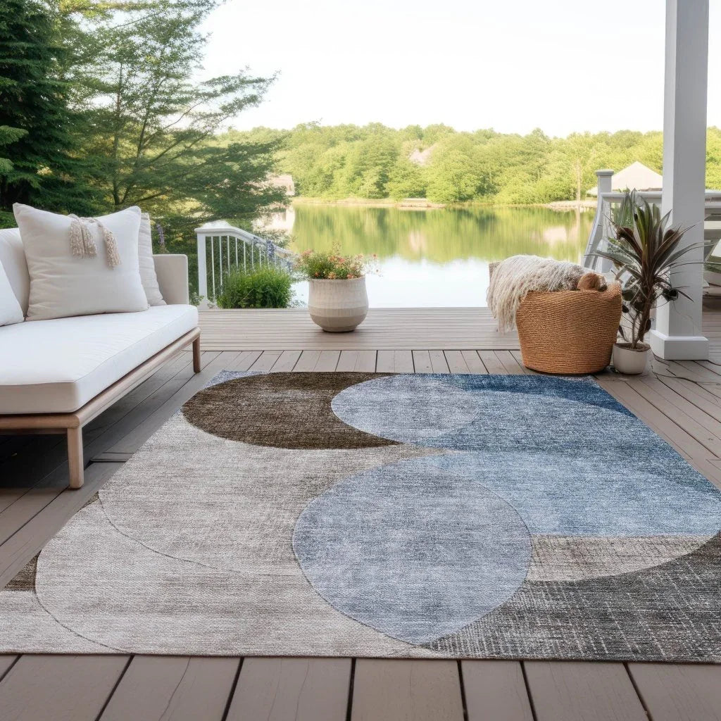 Henry Denim Washable Indoor - Outdoor Rug - LOOMLAN - LOOMLAN Rugs - Outdoor Rugs