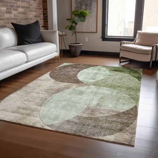 Henry Green Washable Indoor - Outdoor Rug - LOOMLAN - LOOMLAN Rugs - Outdoor Rugs