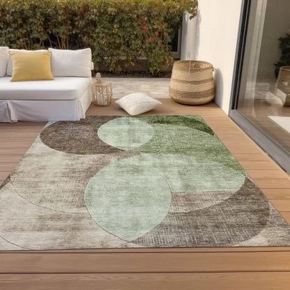 Henry Green Washable Indoor - Outdoor Rug - LOOMLAN - LOOMLAN Rugs - Outdoor Rugs