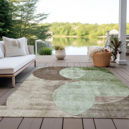 Henry Green Washable Indoor - Outdoor Rug - LOOMLAN - LOOMLAN Rugs - Outdoor Rugs