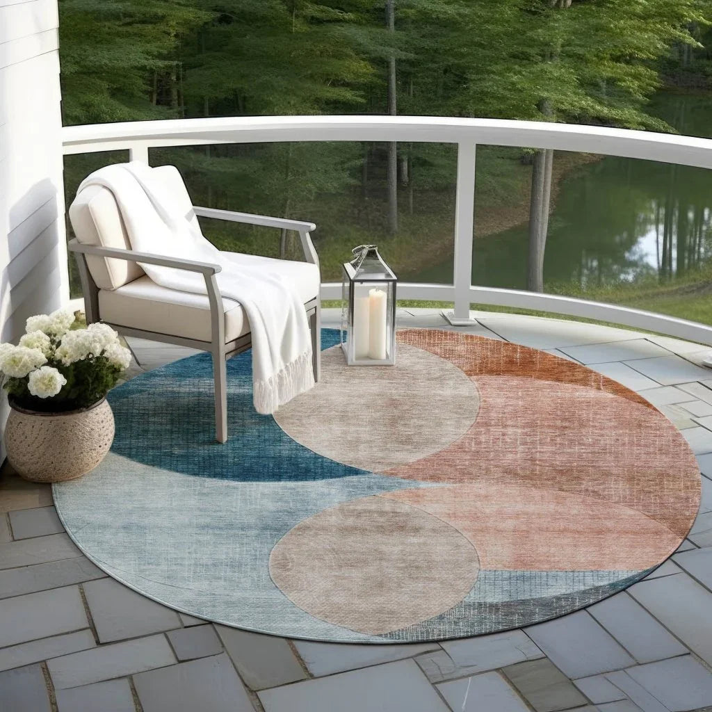 Henry Orange Washable Indoor - Outdoor Rug - LOOMLAN - LOOMLAN Rugs - Outdoor Rugs