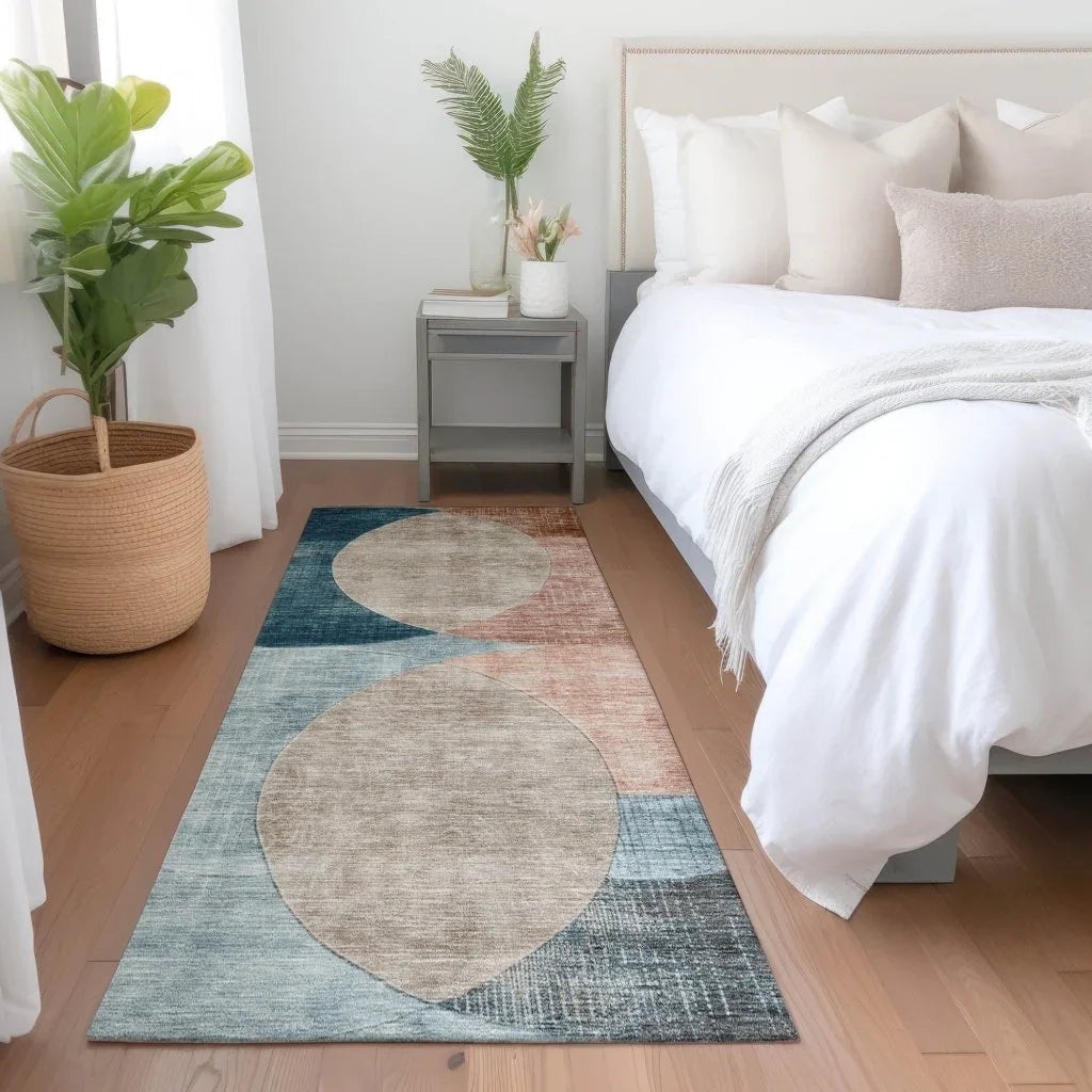 Henry Orange Washable Indoor - Outdoor Rug - LOOMLAN - LOOMLAN Rugs - Outdoor Rugs