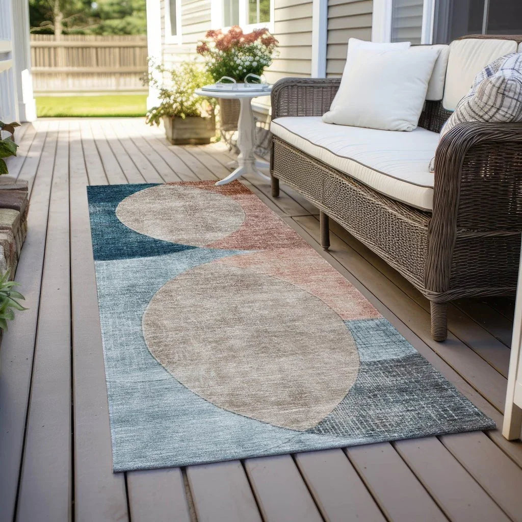 Henry Orange Washable Indoor - Outdoor Rug - LOOMLAN - LOOMLAN Rugs - Outdoor Rugs