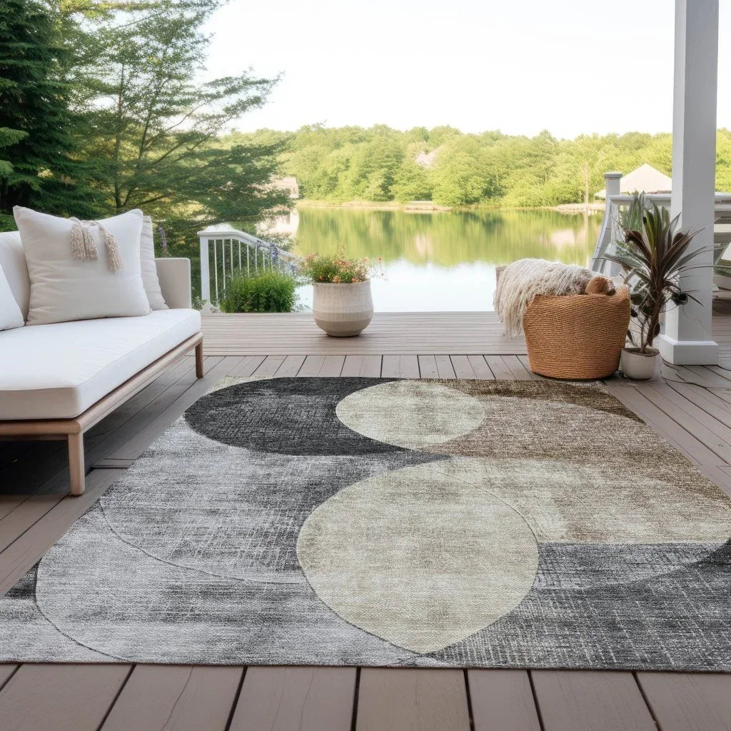 Henry Pewter Washable Indoor - Outdoor Rug - LOOMLAN - LOOMLAN Rugs - Outdoor Rugs