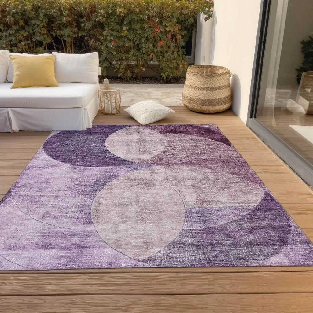 Henry Purple Washable Indoor - Outdoor Rug - LOOMLAN - LOOMLAN Rugs - Outdoor Rugs