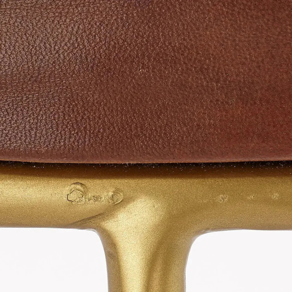 Henry Round Leather Counter Stool - LOOMLAN - Jamie Young - Counter Stools