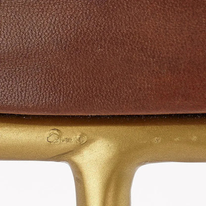 Henry Round Leather Counter Stool - LOOMLAN - Jamie Young - Counter Stools