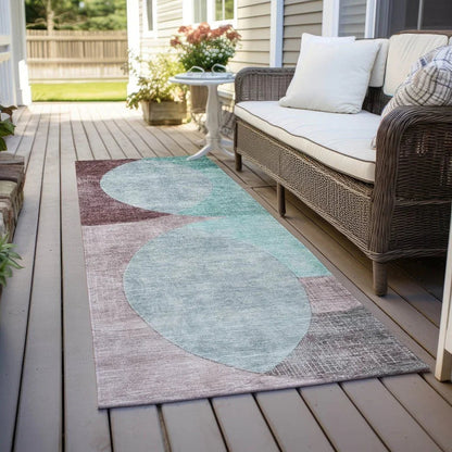 Henry Teal Washable Indoor - Outdoor Rug - LOOMLAN - LOOMLAN Rugs - Outdoor Rugs