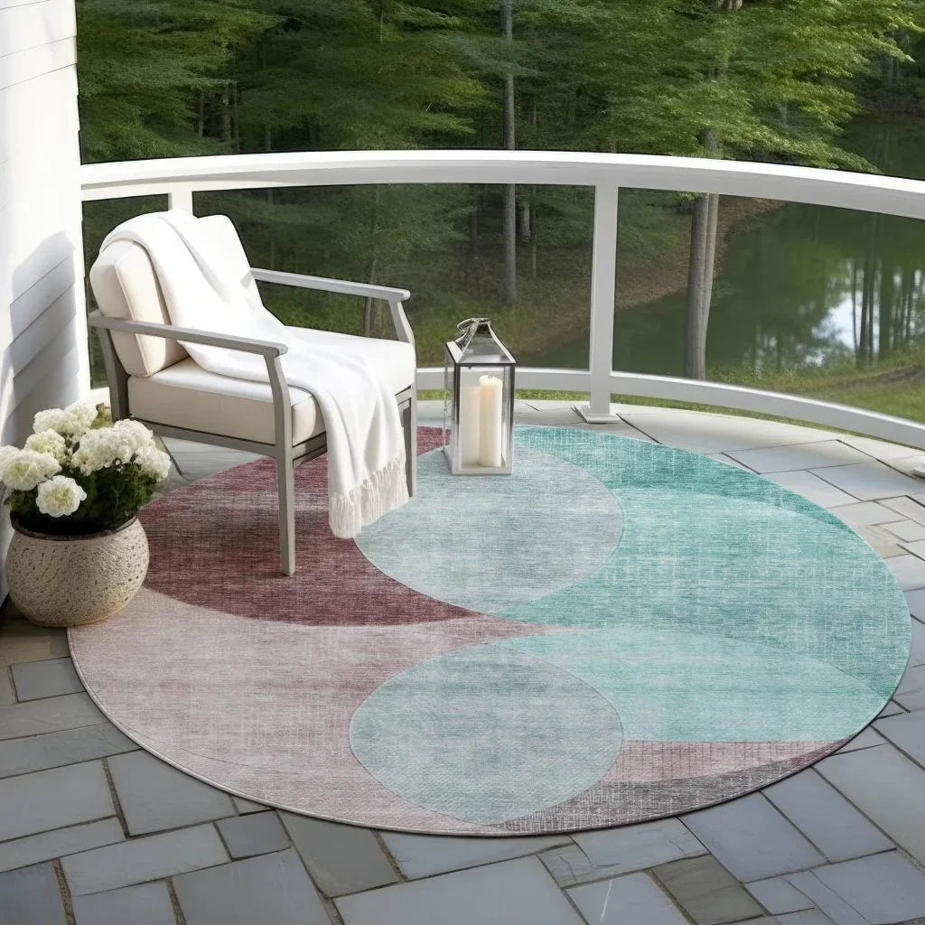 Henry Teal Washable Indoor - Outdoor Rug - LOOMLAN - LOOMLAN Rugs - Outdoor Rugs