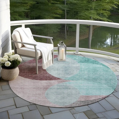 Henry Teal Washable Indoor - Outdoor Rug - LOOMLAN - LOOMLAN Rugs - Outdoor Rugs