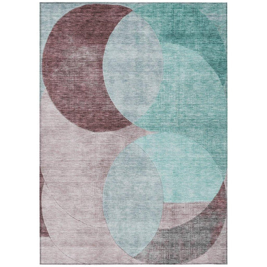 Henry Teal Washable Indoor - Outdoor Rug - LOOMLAN - LOOMLAN Rugs - Outdoor Rugs