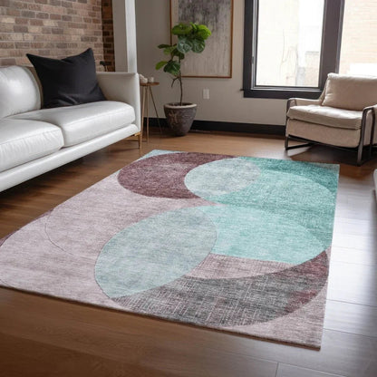 Henry Teal Washable Indoor - Outdoor Rug - LOOMLAN - LOOMLAN Rugs - Outdoor Rugs