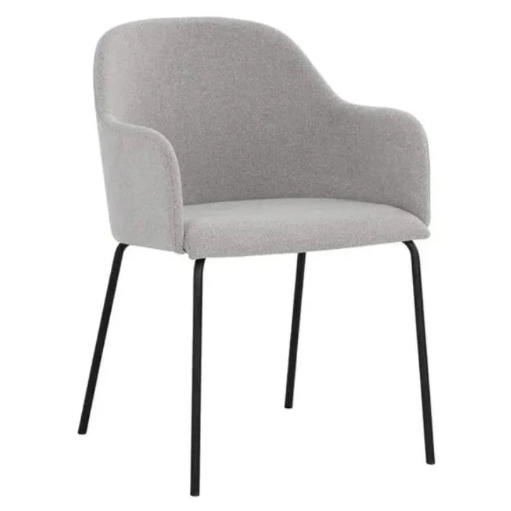 Hensley Leather Modern Dining Armchair - LOOMLAN - SUNPAN - Dining Chairs