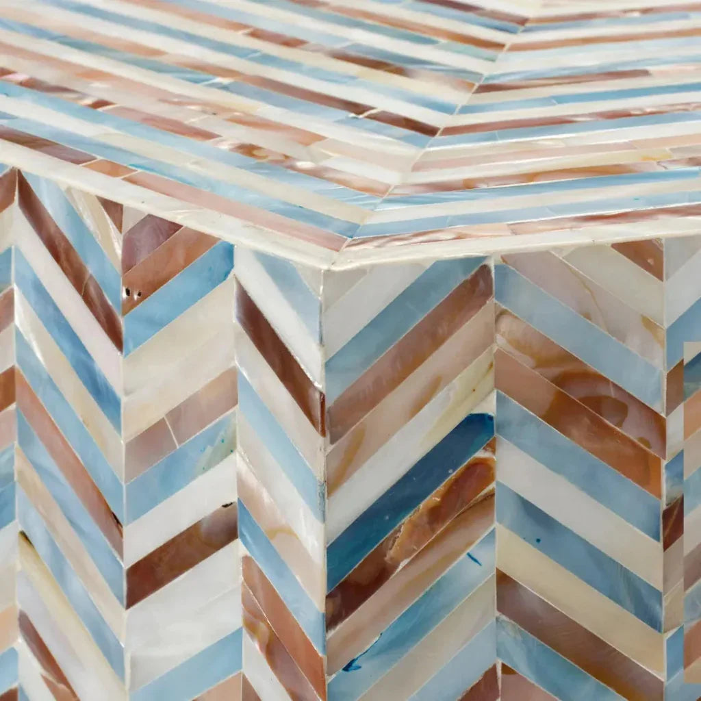 Hepburn Mother Of Pearl Hexagon Coffee Table - LOOMLAN - Jamie Young - Coffee Tables