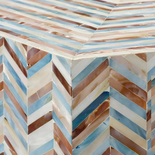 Hepburn Mother Of Pearl Hexagon Coffee Table - LOOMLAN - Jamie Young - Coffee Tables