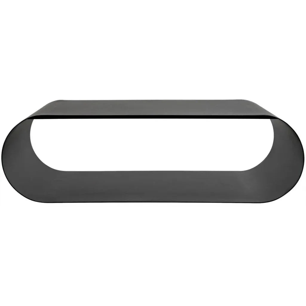 Hera Black Steel Geometric Coffee Table - LOOMLAN - Noir - Coffee Tables