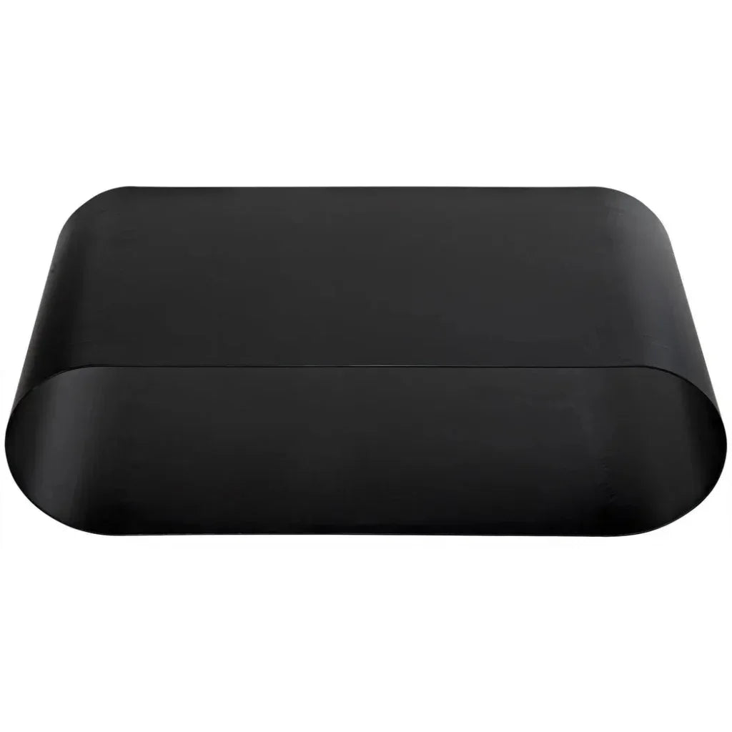 Hera Black Steel Geometric Coffee Table - LOOMLAN - Noir - Coffee Tables