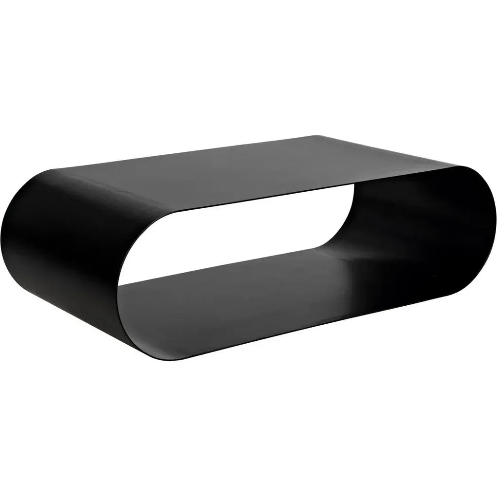 Hera Black Steel Geometric Coffee Table - LOOMLAN - Noir - Coffee Tables