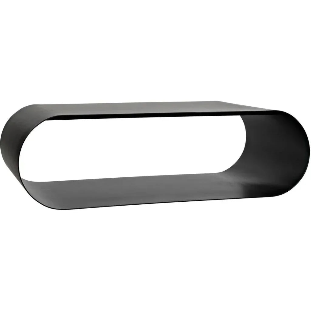 Hera Black Steel Geometric Coffee Table - LOOMLAN - Noir - Coffee Tables