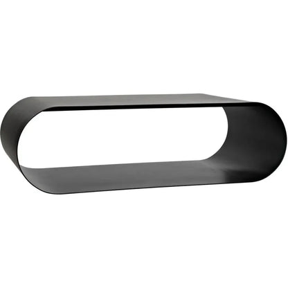 Hera Black Steel Geometric Coffee Table - LOOMLAN - Noir - Coffee Tables