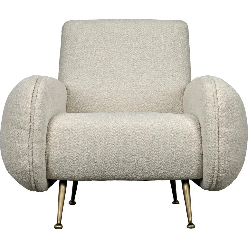 Hera Chair, Boucle Fabric - LOOMLAN - Noir - Club Chairs