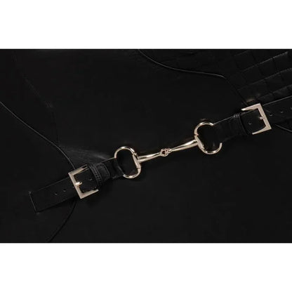 Hera Leather Black Arm Chair - LOOMLAN - Sarreid - Club Chairs