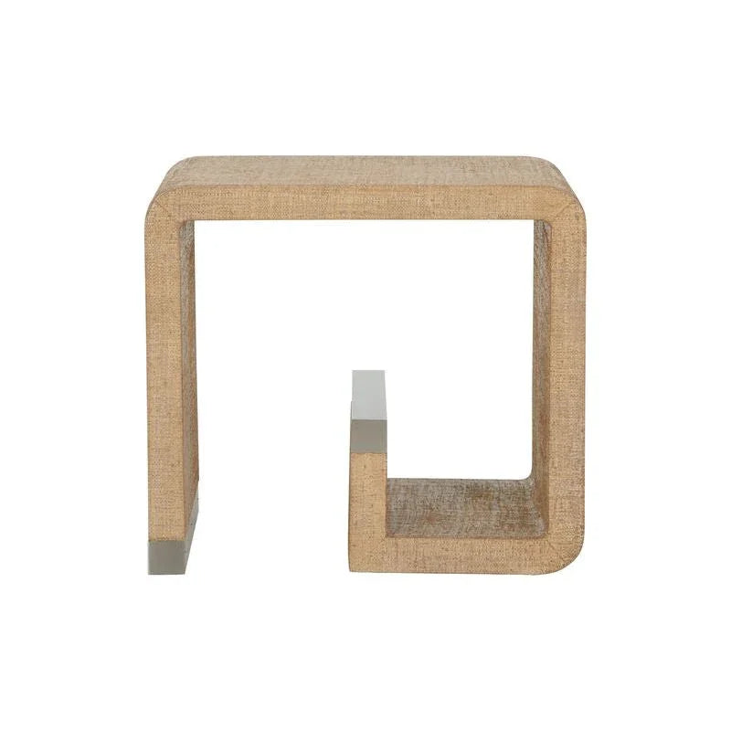 Hera Saguran Warpped Brown End Table - LOOMLAN - Wildwood - Side Tables