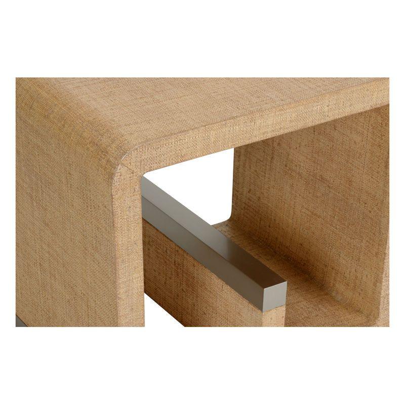 Hera Saguran Warpped Brown End Table - LOOMLAN - Wildwood - Side Tables