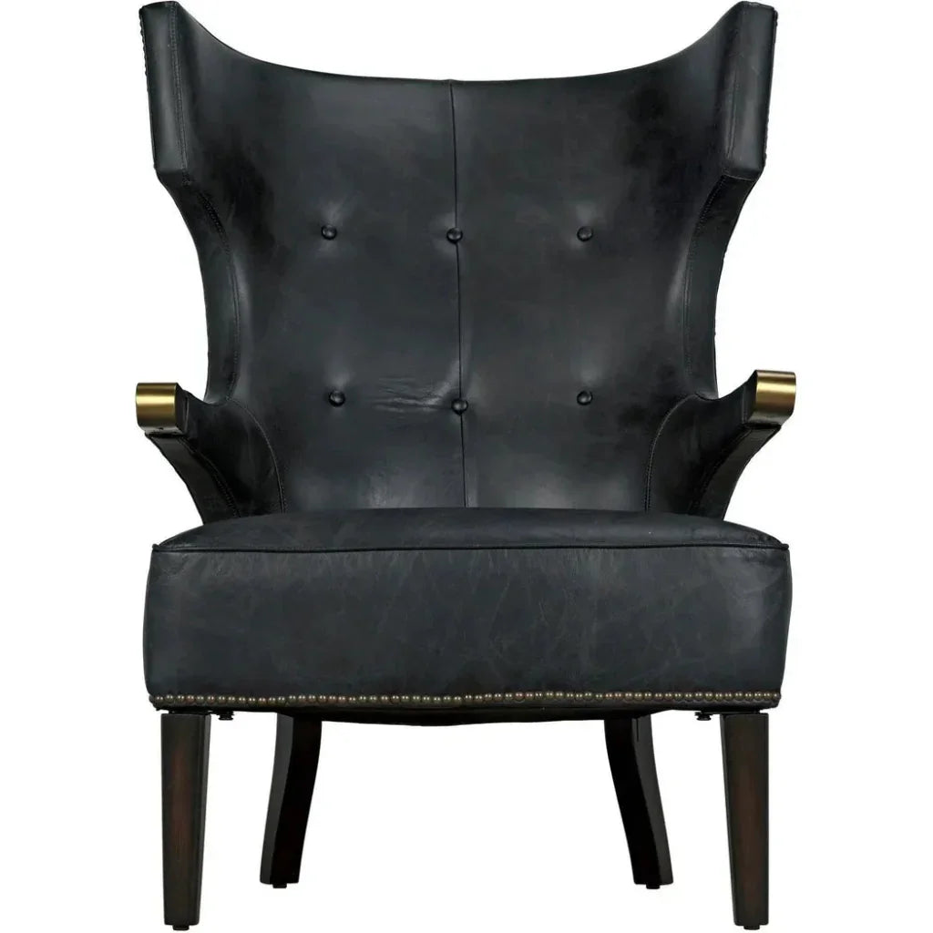 Heracles Chair, Leather - LOOMLAN - Noir - Accent Chairs