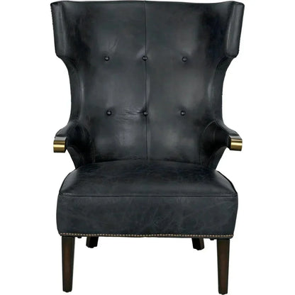 Heracles Chair, Leather - LOOMLAN - Noir - Accent Chairs
