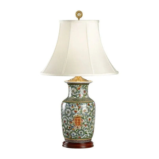 Herald Hiding Hand Painted Porcelain Table Lamp - LOOMLAN - Wildwood - Table Lamps
