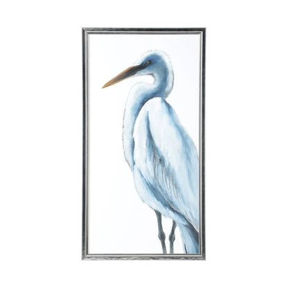 Herald Silver Leaf Framed Artwork-Framed Wall Art-Chelsea House-Left Facing-LOOMLAN