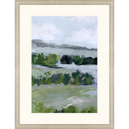 Here Comes the Sun Green Framed Wall Art