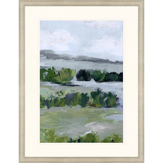 Here Comes the Sun Green Framed Wall Art