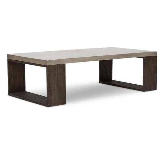 Heritage Reinforced Concrete Rectangular Coffee Table-Outdoor Coffee Tables-Urbia-LOOMLAN