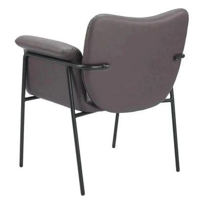 Heritage Wood & Steel Brown Accent Arm Chair - LOOMLAN - Zuo Modern - Accent Chairs